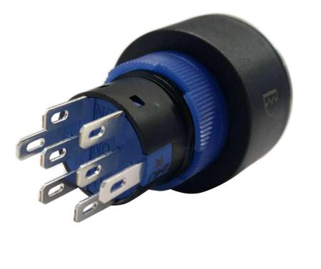 175-8423 2NO/2NC Momentary Push Button Switch, IP65, 22.2 Dia.mm, Panel Mount Red LED, Power Symbol, 250V ac