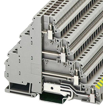 3011999 Phoenix Contact  DLK 4-PE Series Grey, Quadruple-Level, Screw Termination
