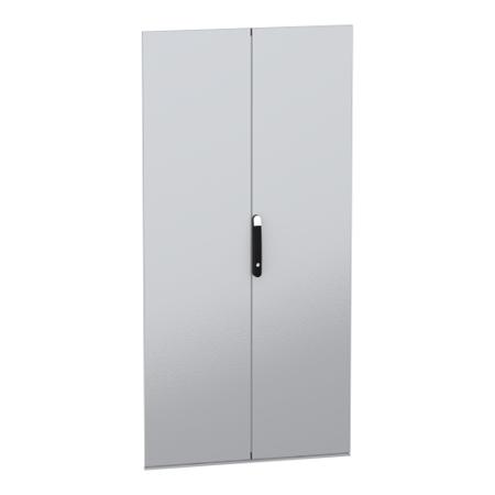 NSYSFND20102D Schneider Electric PanelSeT SFN Kit Series Lockable Sheet Steel RAL 7035 Double Door, 1966mm H, 969mm W for Use with