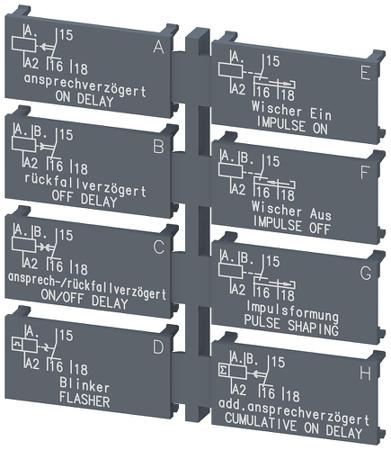 3RP29010A Siemens Label for use with Sirius 3RP20, 8 pieces