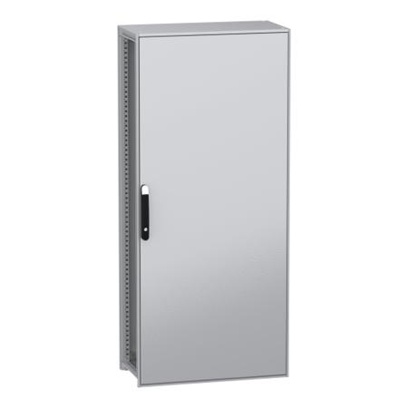 NSYSFN18840 Schneider Electric PanelSeT SFN Series Galvanised Steel Single-Door-Door Floor Standing Enclosure, Plain Door Door,