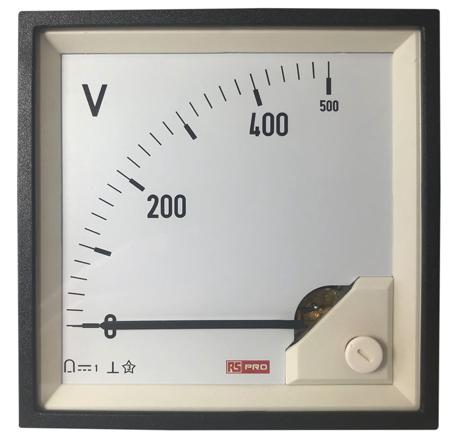186-2513 RS PRO Analogue Voltmeter DC, Analogue Display 1 %