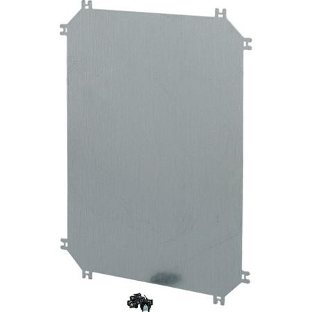 193441 M-CI45 Eaton 1934 Series Galvanised Steel Mounting Plate, 483mm H, 375mm W, 2mm L for Use with Basic Enclosure