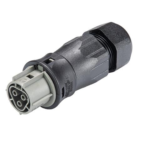96-031-4554-3 Wieland RST CLASSIC Series Connector, 3-Pole, Female, 3-Way, Push-In, 25A, IP66, IP68