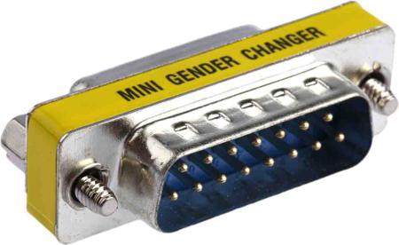 828-268 RS PRO D Sub Adapter Male 15 Way D-Sub to Female 15 Way D-Sub