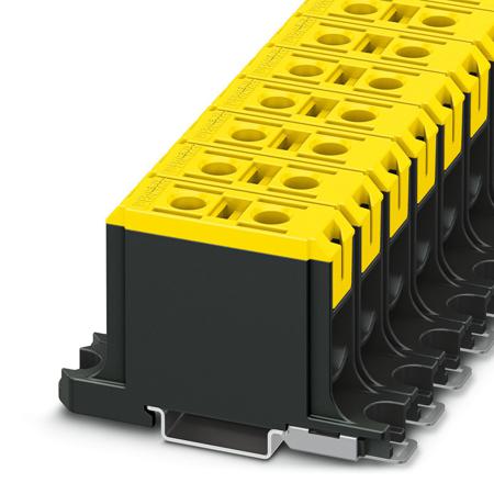 1086471 Phoenix Contact  UBAL Series Yellow, 50mm², Single-Level, Screw Termination