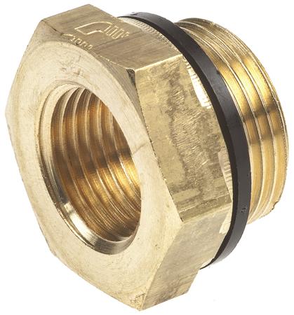 0168-27-21 Legris Brass 3/4 in BSPP Male x 1/2 in BSPP Female Straight Reducer Threaded Fitting