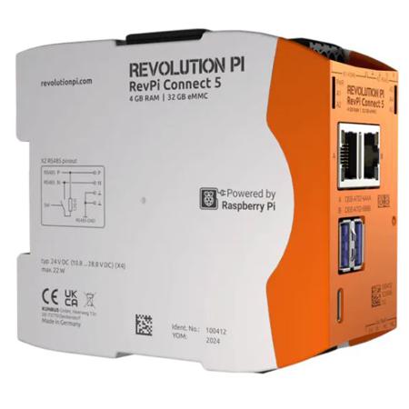 PR100412 Revolution PI RevPi Connect 5, Industrial Computer, 22W, ARM Cortex 2.4 GHz, 32 GB, 4