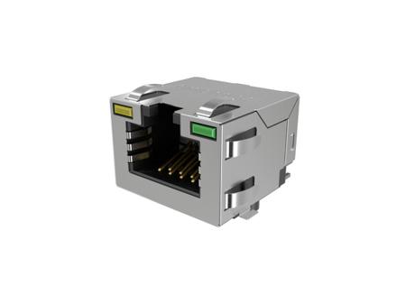 RJE3C1881442 Amphenol Communications Solutions RJE3C18814 Series Female Ethernet Connector, Surface Mount, Cat6a, EMI Shield 1 Port