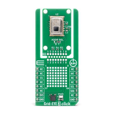 MIKROE-6821 MikroElektronika Grid-EYE Click Infrared Click Board for AMG883642 MikroBUS