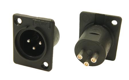 588-692 RS PRO Panel Mount XLR Connector, Male, 250 V ac, 3 Way, Nickel, Silver Plating