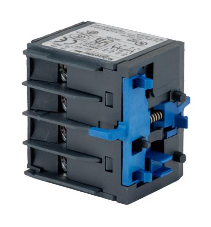 LA1KN31 Clip On Auxiliary Contact with Screw Terminal, 3NO/NC, 10 A, 600 V ac