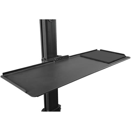 WKSTNCART CPU Holder, Max 50.4 → 63in Monitor With Extension Arm
