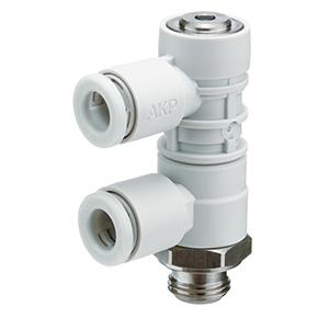AKP-LA06E-G01 SMC AKP Check Valve G 1/8 Male Inlet, 6mm Tube Outlet, 0.1 → 0.7MPa