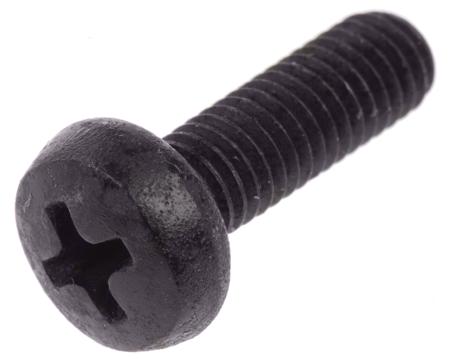 483-1038 Cross Pan Head Machine Screw Steel Black Zinc Passivated, M5 x 16mm