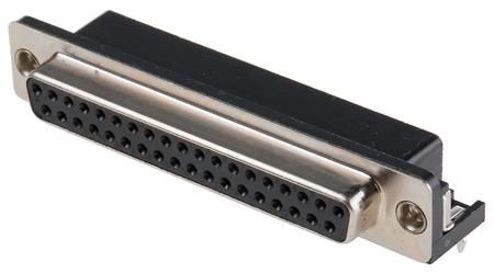 239-5928 RS PRO 37 Way Right Angle Through Hole D-sub Connector Socket, 2.77mm Pitch, with 4-40 UNC, Threaded Insert