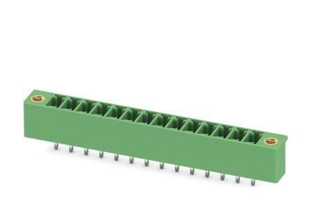 1818300 Phoenix Contact, 3.81mm Pitch, MCV 1.5/14-GF-3.81-LR, 14 Way, Pluggable Terminal Block, Header, Solder Termination,