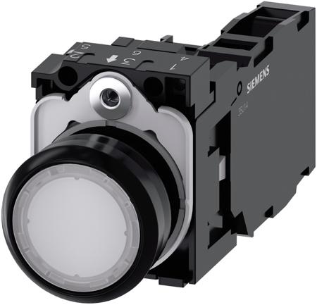 3SU1102-0AB60-1FA0 Siemens SIRIUS ACT 3SU11 Series Illuminated Push Button, Panel Mount, 22mm Cutout, SPDT