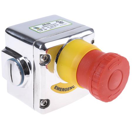 231001 IDEM, Red/Unpainted, Twist to Reset 40mm Round Head Emergency Button