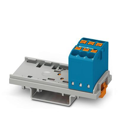 1221472 Phoenix Contact Distribution Block, 6 Way, 2.5mm², 22.5A, 440 V, Blue