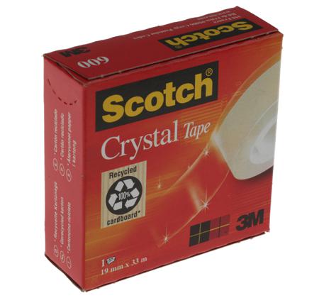 CRYSTAL 3M 600 Clear Scotch Crystal Office Tape 19mm x 33m