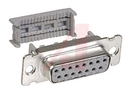 8315-6000 3M 8300 15 Way Right Angle Cable Mount D-sub Connector Socket, 1.27mm Pitch