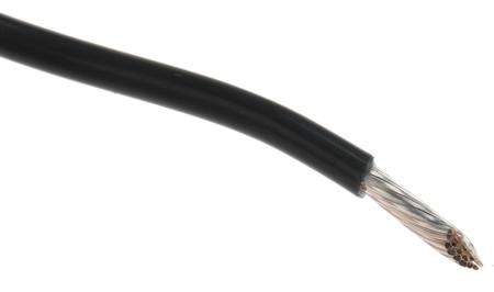 5857 BK005 Alpha Wire Hook-up Wire TEFLON Series Black 0.96 mm² Hook Up Wire, 18 AWG, 19/0.25 mm, 30m, PTFE Insulation,