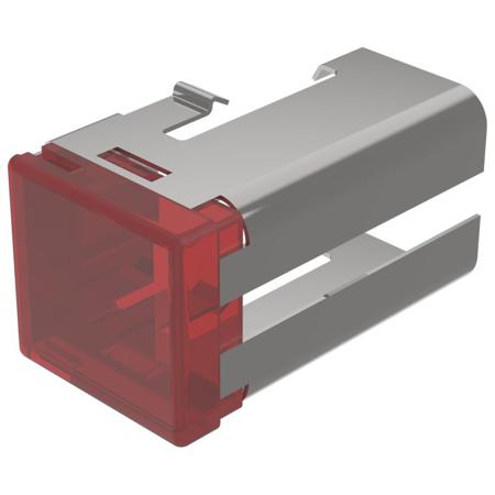 03-921.2 Indicator Lens Rectangle Style, Red, 19 Long