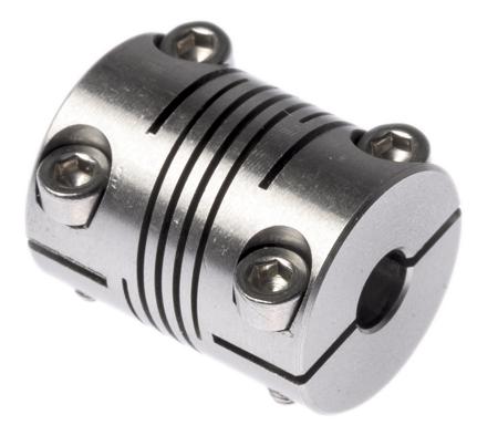 721.16.2020 Huco Beam Coupling, 16mm Outside Diameter, 5mm Bore, 20.3mm Length Coupler