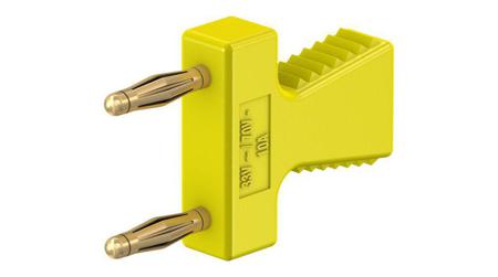 63-9354-24 Staubli Yellow, Plug Test Connector Adapter With CuZn contacts and Gold Plated - Socket Size: 2mm