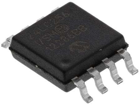 24LC256-I-SM Microchip 24LC256-I/SM Serial EEPROM Memory, 256kbit, 900ns, 2.5 → 5.5 V 8-Pin SOIJ