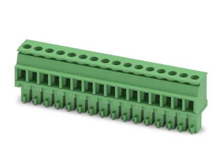 1827266 Phoenix Contact, 3.81mm Pitch, MCVR 1.5/16-ST-3.81, 16 Way, , Pluggable Terminal Block, Plug, Cable Mount, Screw