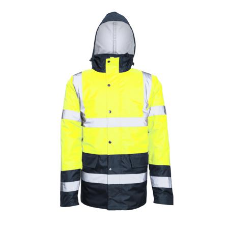 HVNEOYXXXL Active Gear HVNEOY Navy/Yellow Unisex Hi Vis Jacket, XXXL