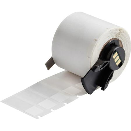 M6-29-417 Brady B-417 White, Transparent Label, 12.70mm Width, 12.70mm Height, 500 Qty