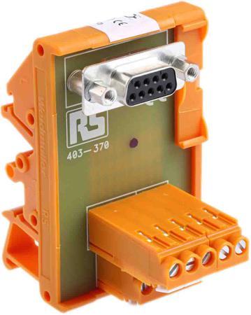 403-370 D-sub Interface Module, DIN Rail Mount, Female, 9 Pole, 50 V, 1A, 45mm