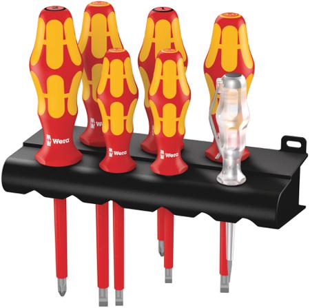 05006148001 Wera Pozidriv; Slotted Insulated Screwdriver Set, 7-Piece