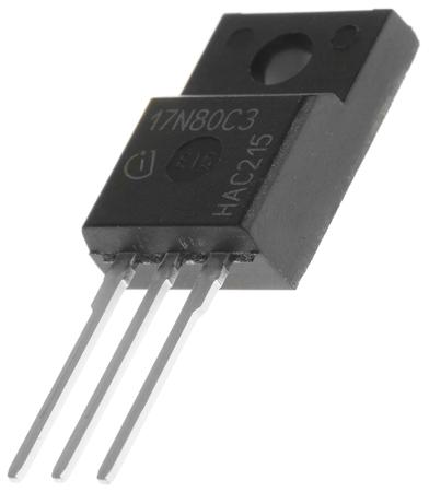 SPA17N80C3XKSA1 Infineon  N-channel MOSFET, 17 A, 800 V CoolMOS C3, 3-Pin TO-220FP