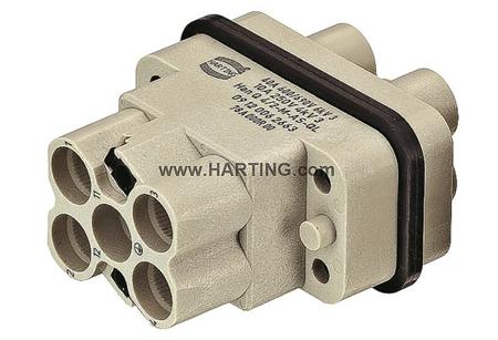 09120062663 HARTING Heavy Duty Power Connector Insert, 40A, Male, Han Q Series, 6 Contacts