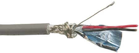 86601CY SL005 Alpha Wire XTRA-GUARD FLEX Series Data Cable, 1 Pairs, 2 Cores, 0.2 mm², Screened, 24 AWG, 30m, Screened Shield