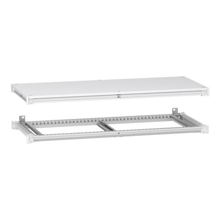NSYSFNC125ED Schneider Electric PrismaSeT HD Series RAL 9003 Steel Framework Kit, 110mm H, 500mm D, 1200mm L For Use With Prismaset