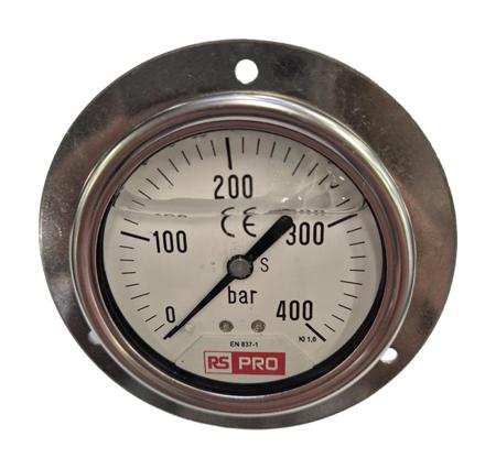 179-993 RS PRO BSP 1/4 Analogue Pressure Gauge 400bar Bottom Entry 63mm Outside Diameter