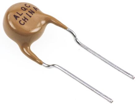 LVR005NK Littelfuse 0.05A Hold current, Radial Leaded PCB Mount Resettable Fuse, 240V dc