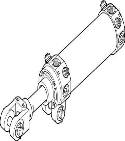 DWB-63-125-Y-AB Festo Pneumatic Piston Rod Cylinder - 549734, 63mm Bore, 125mm Stroke, DW Series, Double Acting