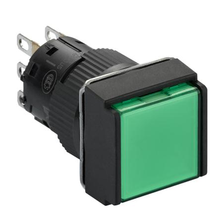 XB6ECW3B1P Schneider Electric Harmony XB6 Series Illuminated Push Button, Spring Return, Panel Mount, 16mm Cutout, SPDT, Green