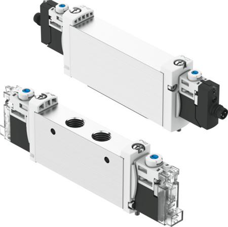 VUVG-L18-M52-MT-G14-1H2L-W1 Festo 5/2-Way, Monostable Pneumatic Solenoid Valve - Electrical G 1/4 VUVG Series 24V dc