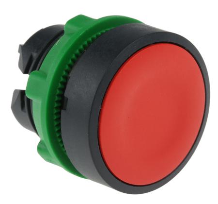 ZB5AA4 Schneider Electric Harmony XB5 Series Red Spring Return Push Button Head, 22mm Cutout, IP66, IP67, IP69K
