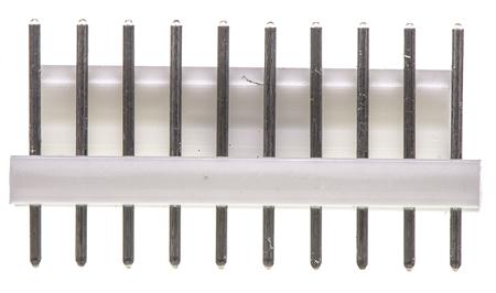 1-640456-0 TE Connectivity MTA-100, 2.54mm Pitch, 10 Way, 1 Row, Straight PCB Header, Through Hole