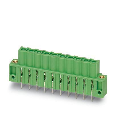 1825721 Phoenix Contact ICV Series Wave Soldering Mount PCB Header, 5 Contact(s), 5.08 mm Pitch, 1 Row, Shrouded