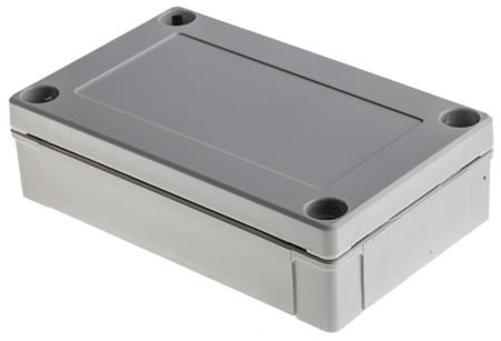 PC-100-35-LG-ENCLOSURE Fibox MNX Series Grey Polycarbonate Enclosure, IP66, IP67, Grey Lid, 130 x 80 x 35mm