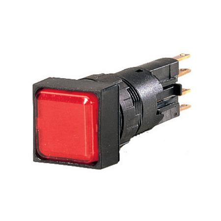 089104 Q25LF-RT/WB Eaton, Panel Mount Red LED Indicator, 16mm Cutout, IP65, Square